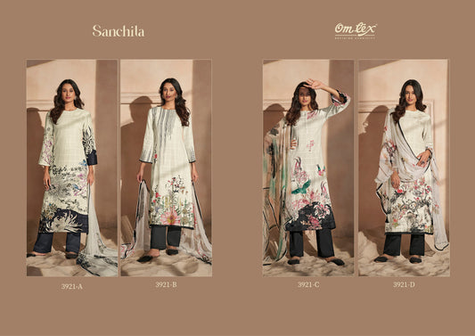 Sanchita Omtex Linen Cotton Pant Style Suits