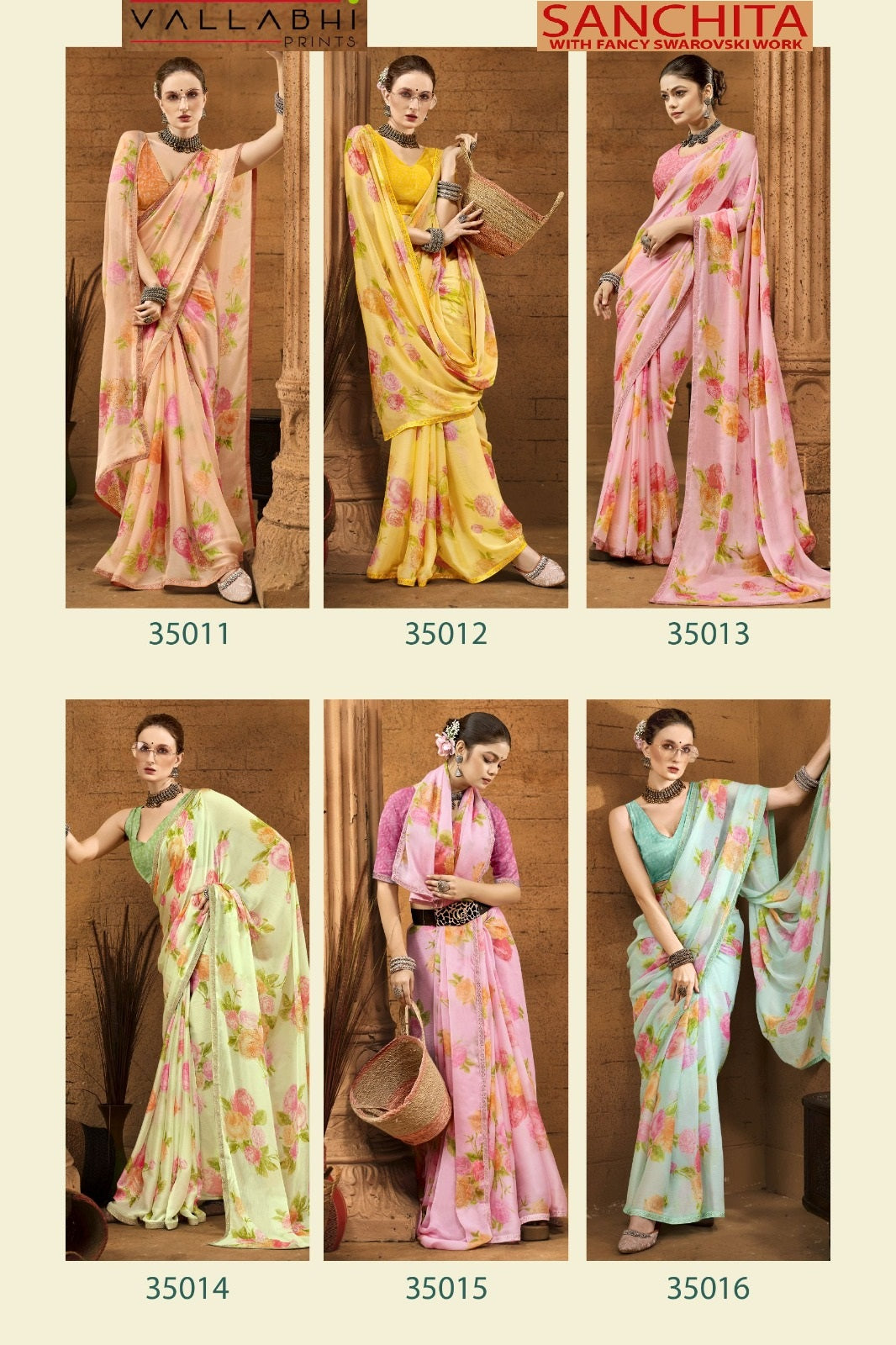 Sanchita Vallabhi Prints Chiffon Sarees Supplier India