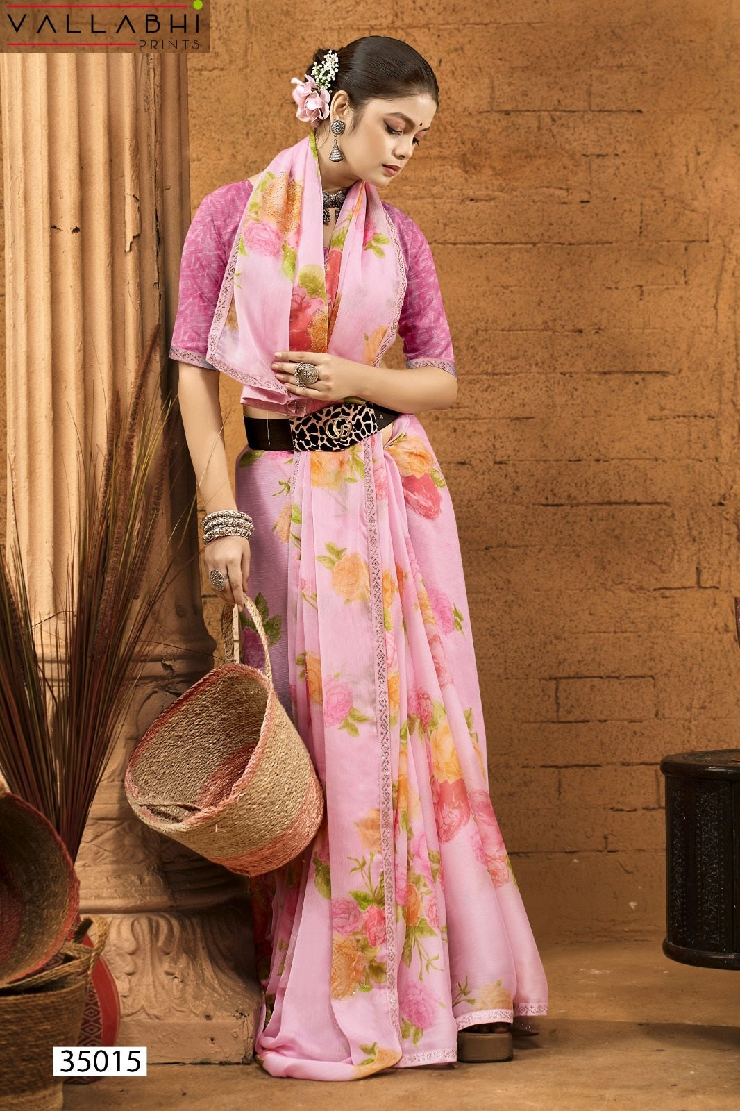 Sanchita Vallabhi Prints Chiffon Sarees Supplier India