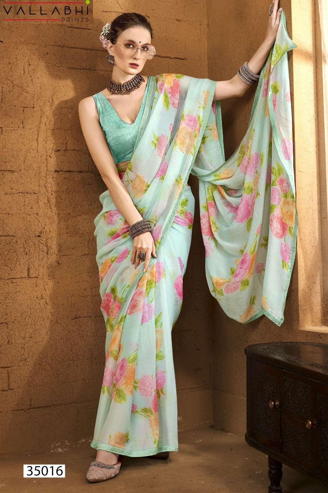 Sanchita Vallabhi Prints Chiffon Sarees Supplier India