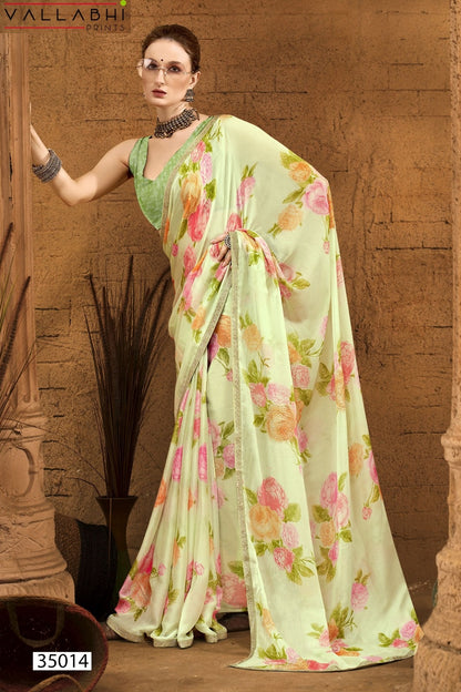 Sanchita Vallabhi Prints Chiffon Sarees Supplier India