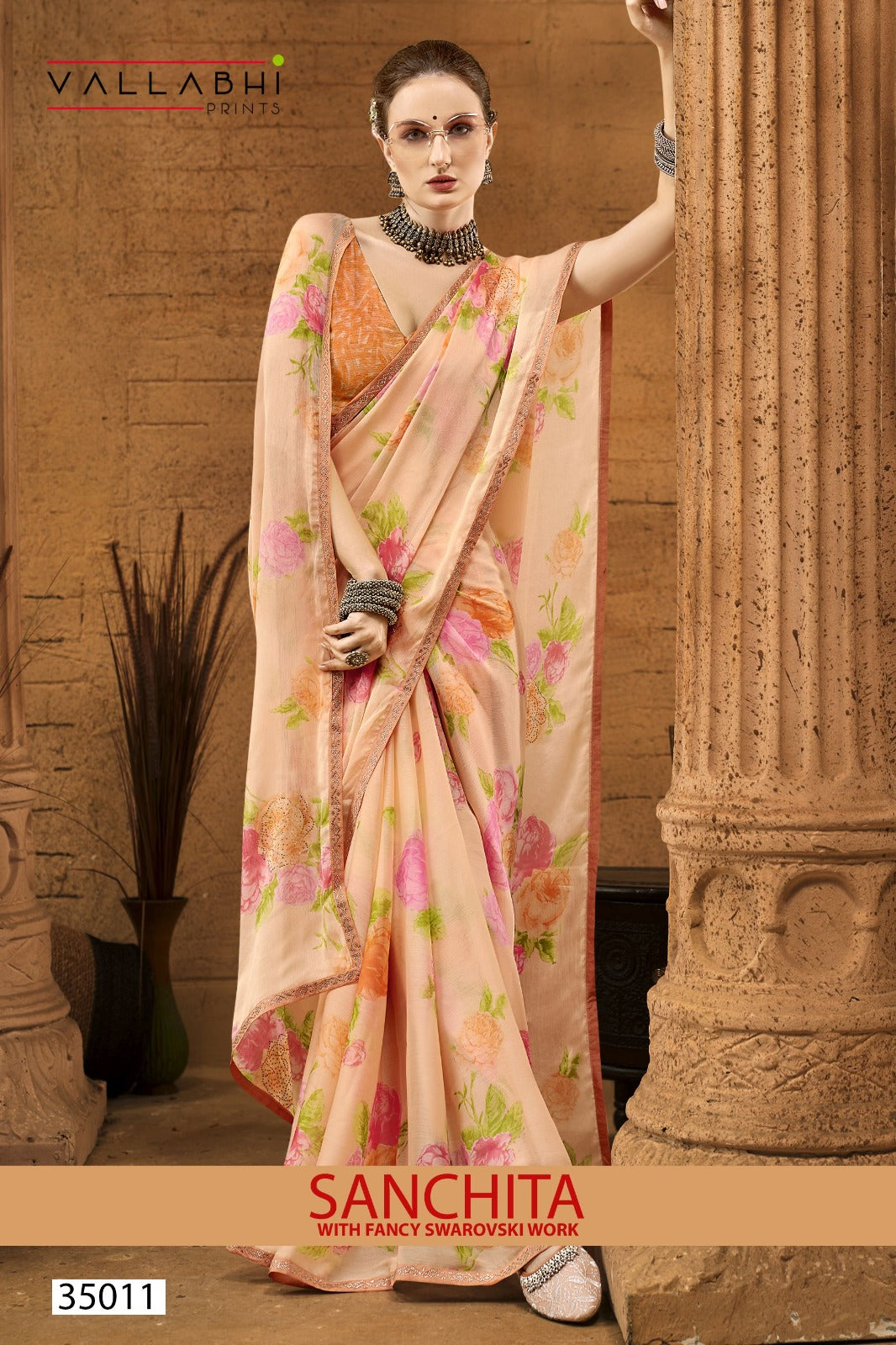 Sanchita Vallabhi Prints Chiffon Sarees Supplier India