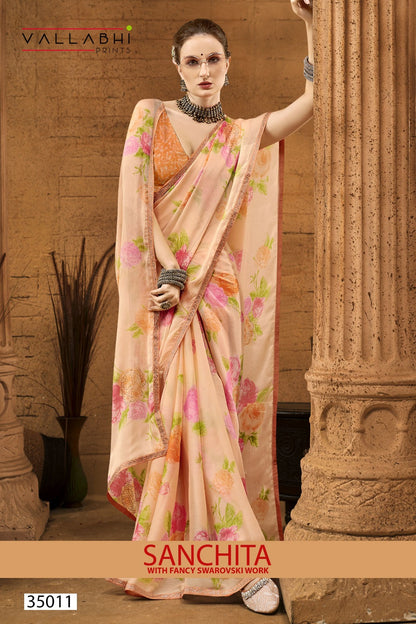 Sanchita Vallabhi Prints Chiffon Sarees Supplier India