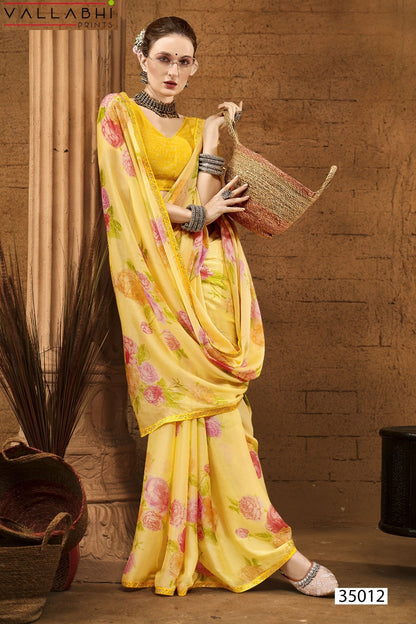 Sanchita Vallabhi Prints Chiffon Sarees Supplier India