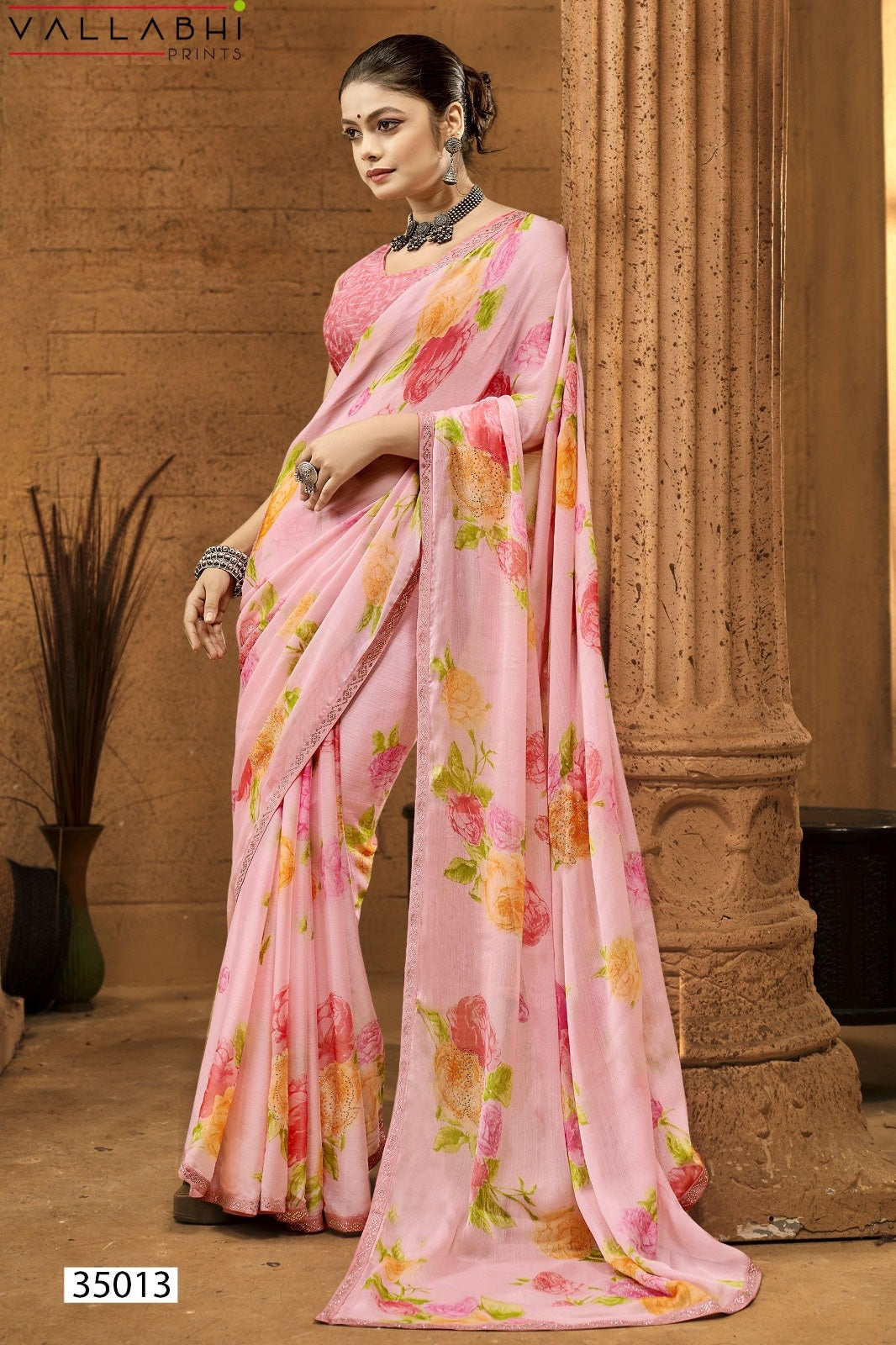Sanchita Vallabhi Prints Chiffon Sarees Supplier India