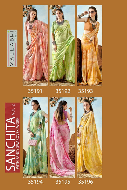 Sanchita Vol 2 Vallabhi Prints Moss Sarees Manufacturer Ahmedabad