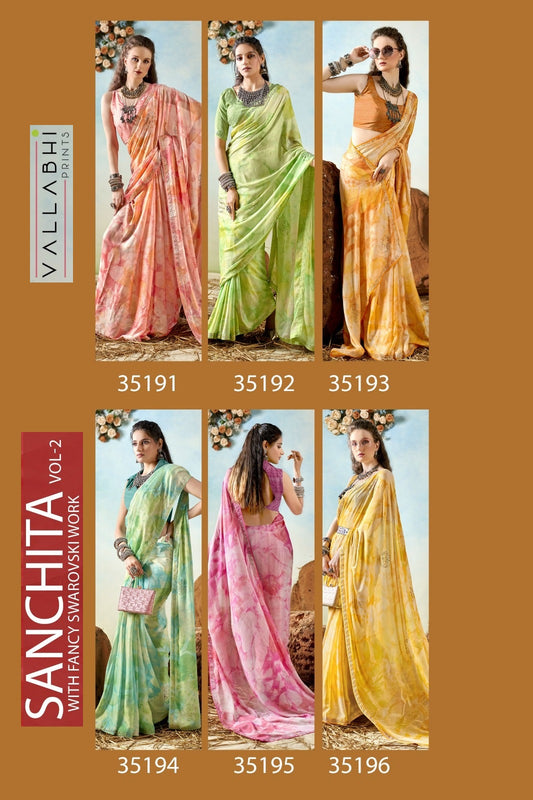 Sanchita Vol 2 Vallabhi Prints Moss Sarees Manufacturer Ahmedabad
