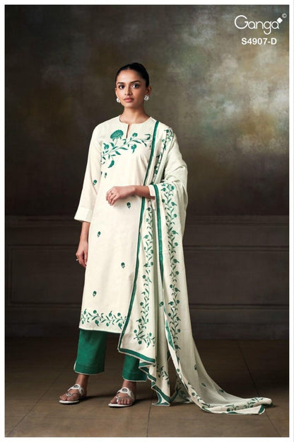 Sancia S4907 Ganga Cotton Pant Style Suits Wholesaler India