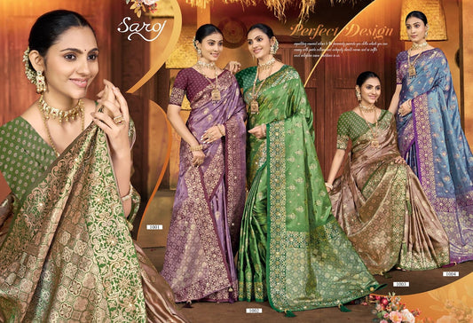 Sandalwood Satin Saroski Vol 3 Saroj Sarees Wholesaler India