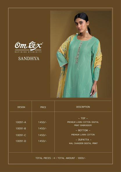Sandhya Omtex Lawn Cotton Salwar Suits Supplier