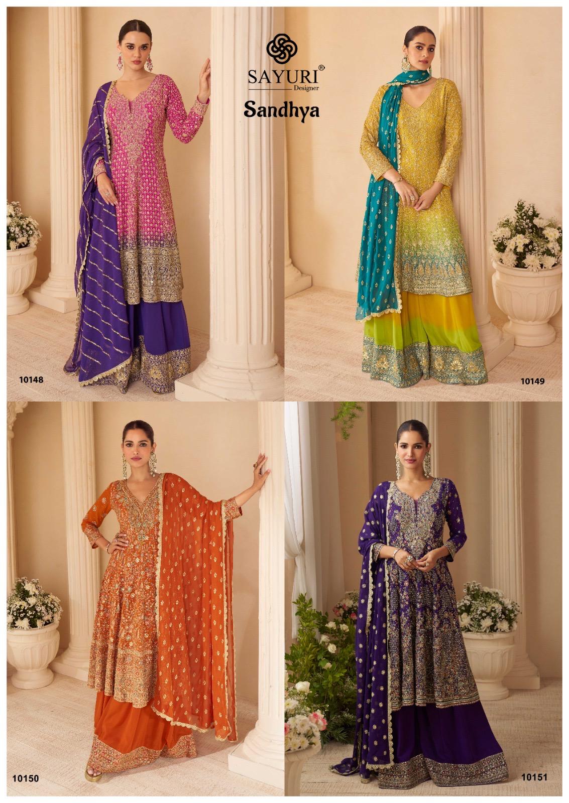 Sandhya Sayuri Georgette Readymade Suits Supplier Gujarat