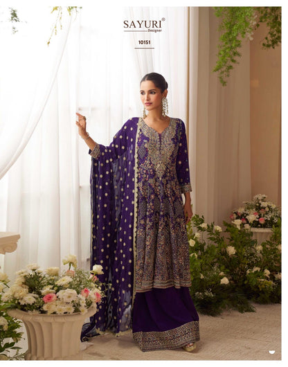 Sandhya Sayuri Georgette Readymade Suits Supplier Gujarat