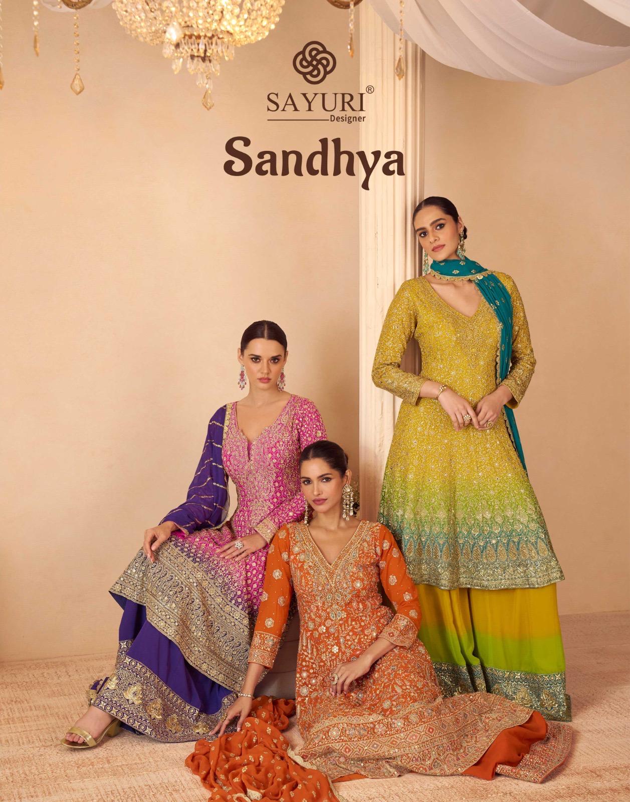 Sandhya Sayuri Georgette Readymade Suits Supplier Gujarat