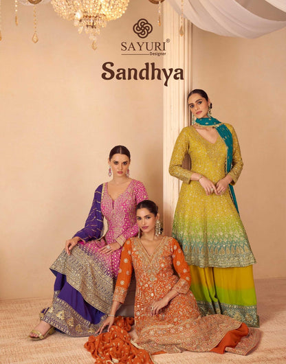 Sandhya Sayuri Georgette Readymade Suits Supplier Gujarat