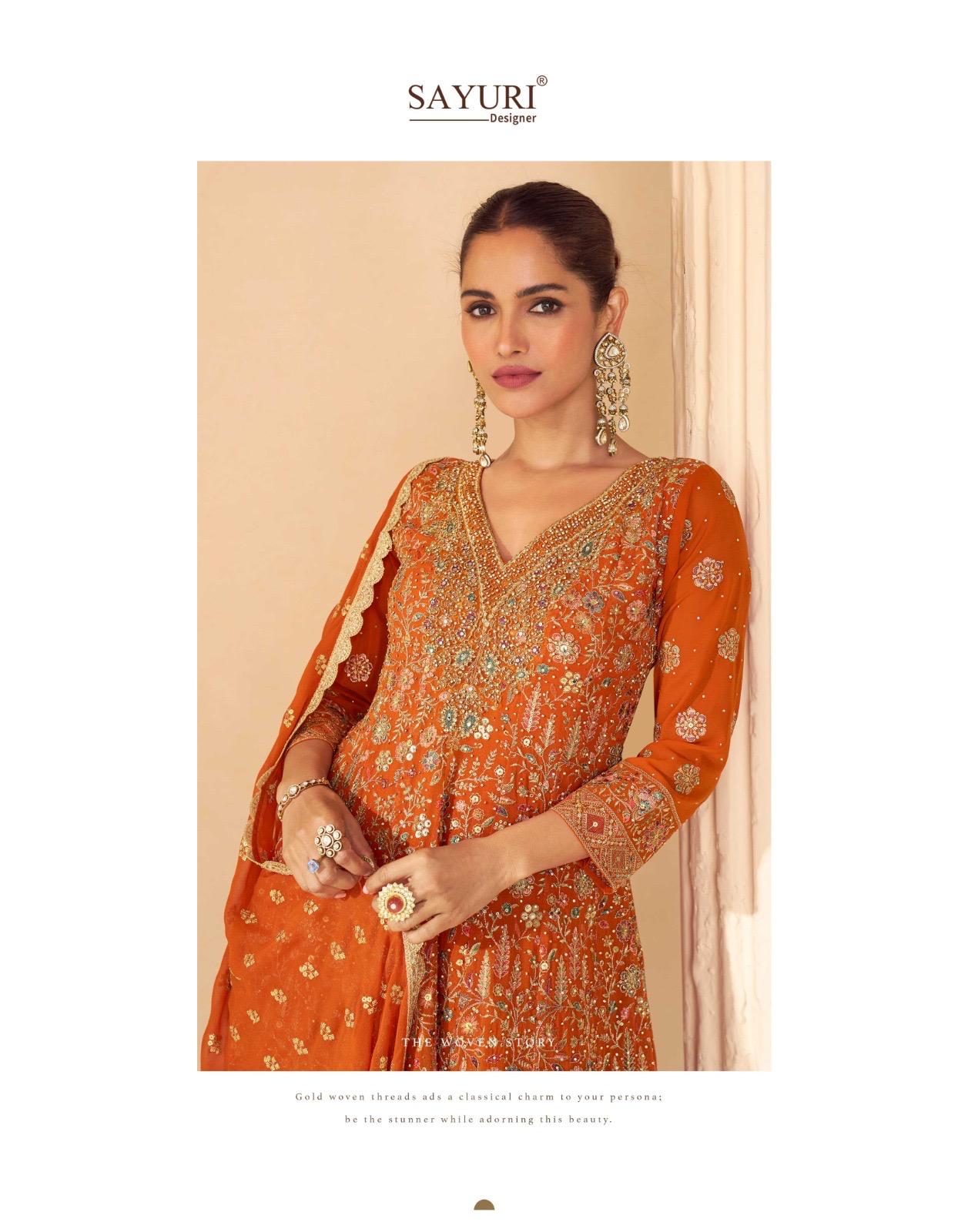 Sandhya Sayuri Georgette Readymade Suits Supplier Gujarat