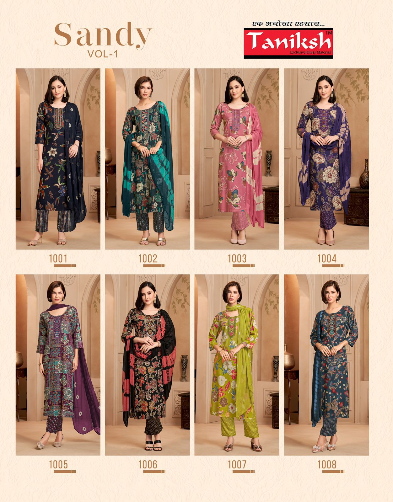 Sandy Vol 1 Taniksh Rayon Readymade Pant Style Suits Wholesale