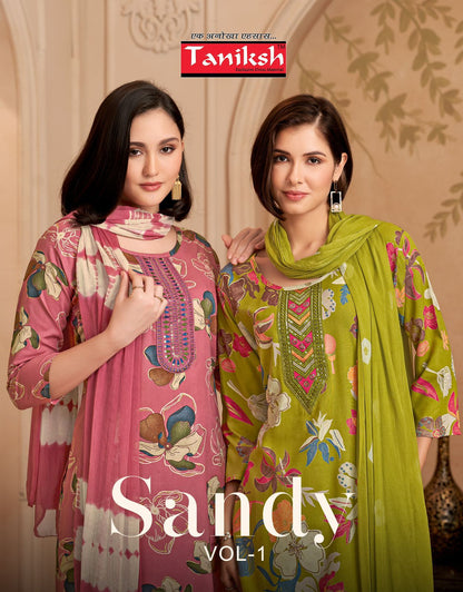 Sandy Vol 1 Taniksh Rayon Readymade Pant Style Suits Wholesale