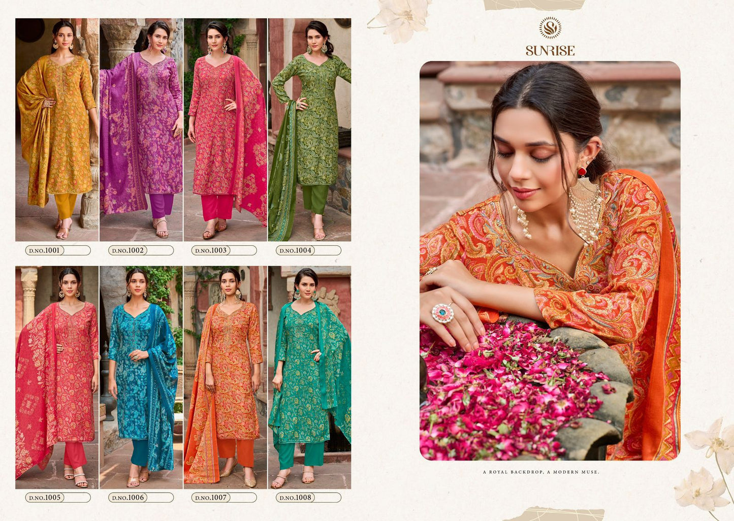 Saneha Sunrise Pashmina Suits Supplier Ahmedabad