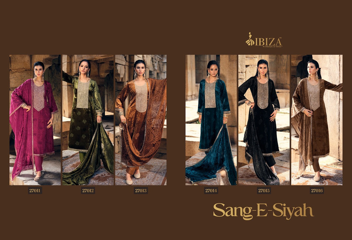Sang E Siyah Ibiza Velvet Suits Wholesale