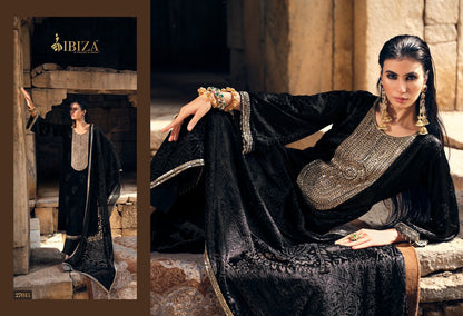 Sang E Siyah Ibiza Velvet Suits Wholesale