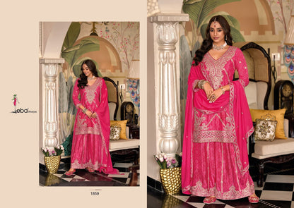 Sangam Eba Lifestyle Chinon Readymade Plazzo Style Suits Wholesaler Gujarat