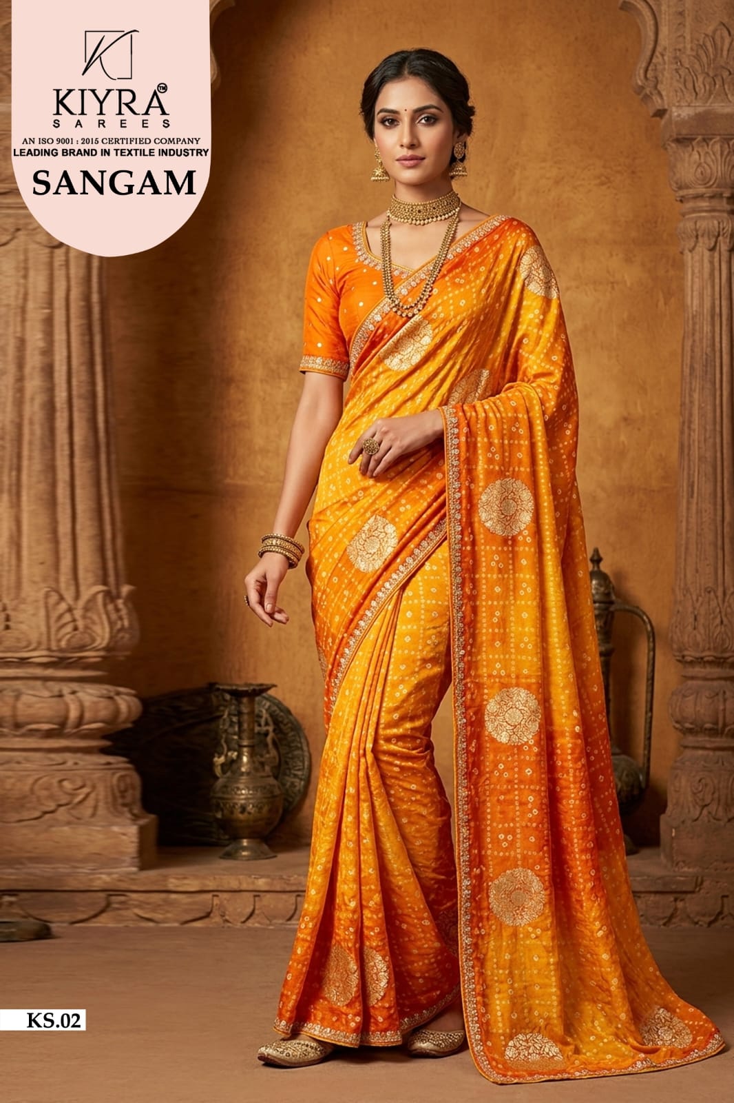 Sangam Kiyra Moss Sarees Wholesaler Ahmedabad