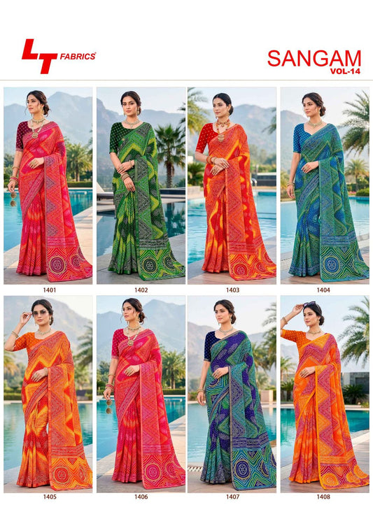 Sangam Vol 14 Lt Fabrics Sarees Supplier
