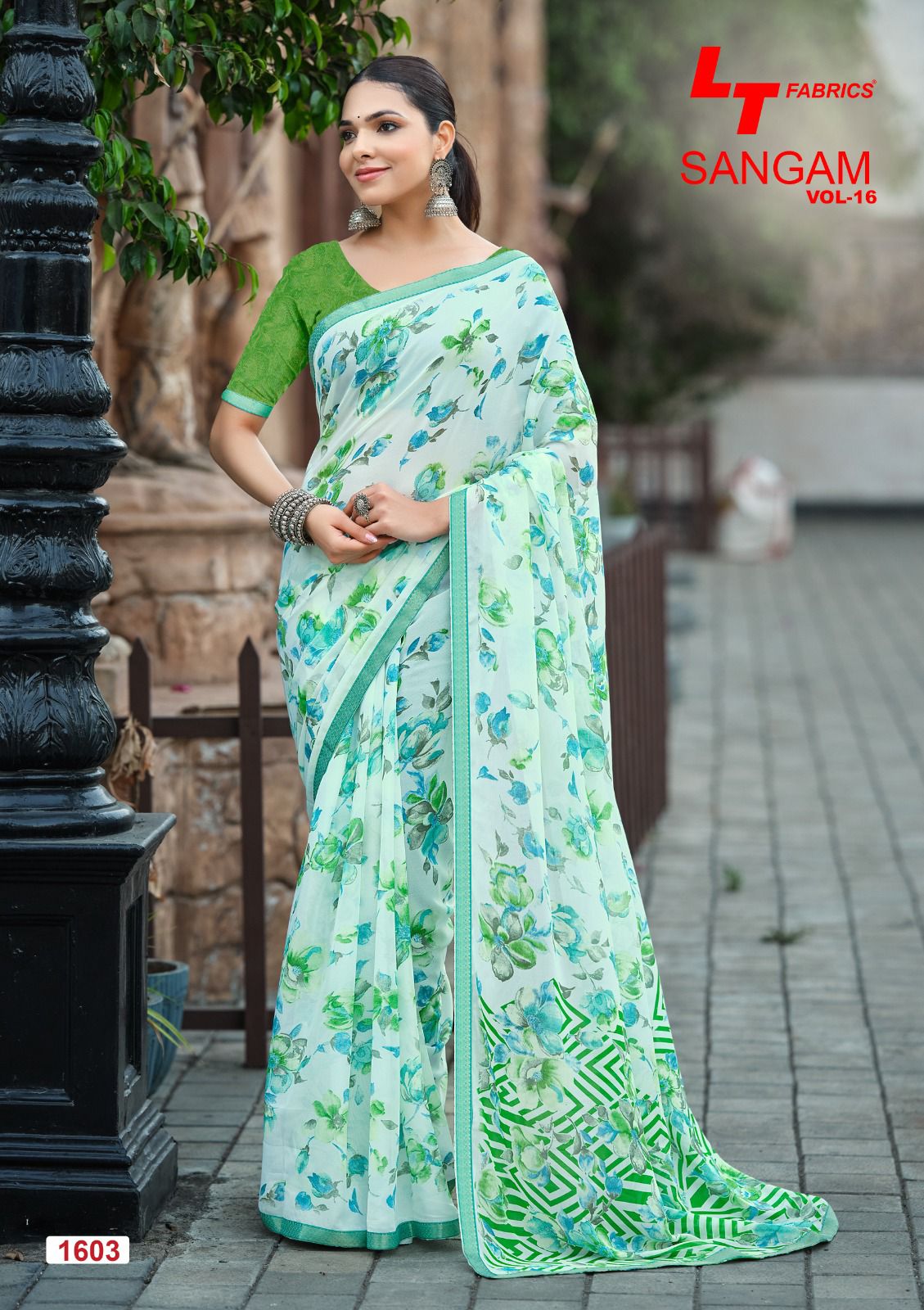 Sangam Vol 16 Lt Fabrics Micro Sarees Exporter India