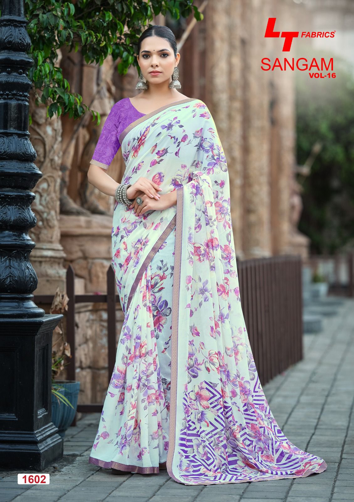Sangam Vol 16 Lt Fabrics Micro Sarees Exporter India