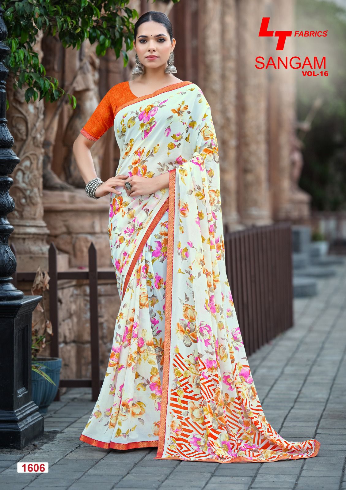 Sangam Vol 16 Lt Fabrics Micro Sarees Exporter India