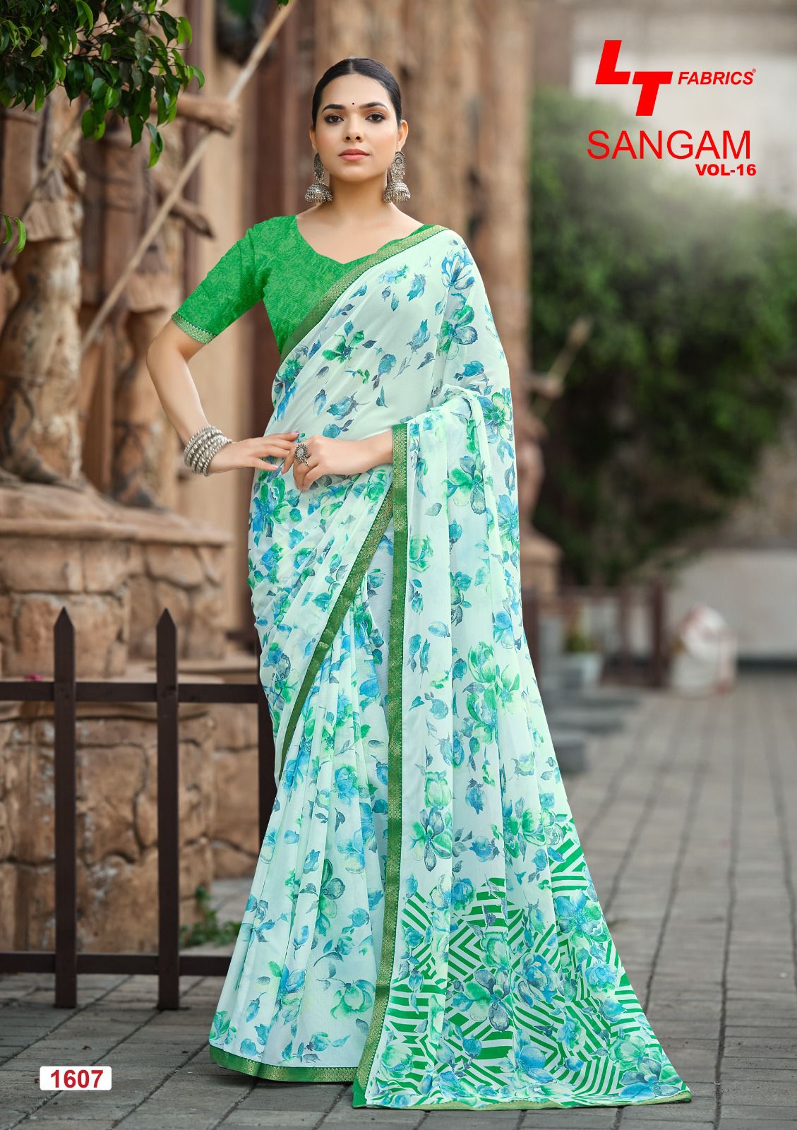 Sangam Vol 16 Lt Fabrics Micro Sarees Exporter India