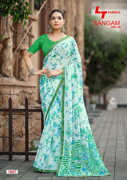 Sangam Vol 16 Lt Fabrics Micro Sarees Exporter India