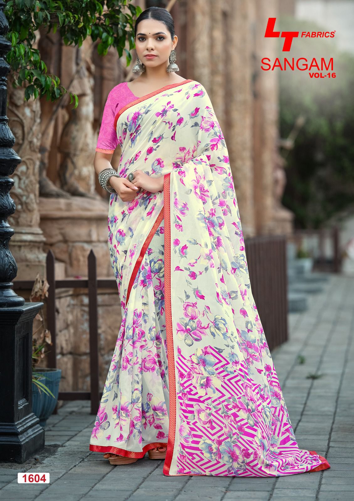 Sangam Vol 16 Lt Fabrics Micro Sarees Exporter India