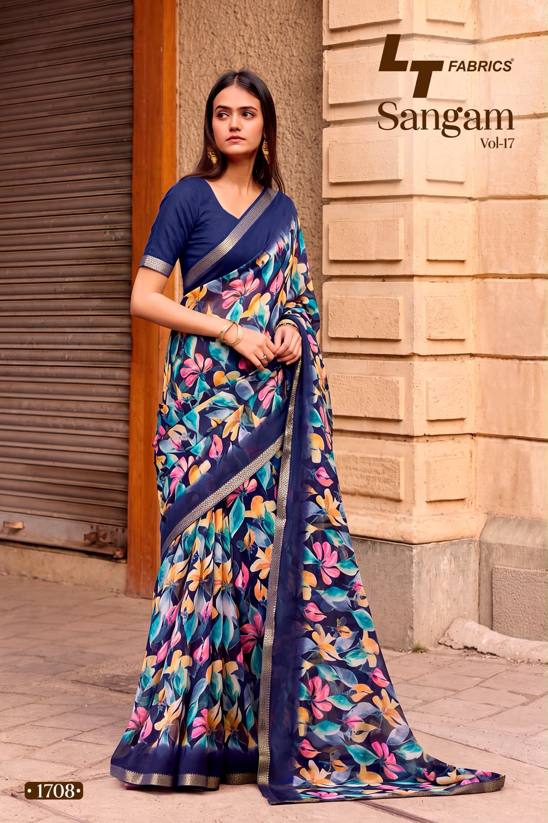 Sangam Vol 17 Lt Fabrics Micro Sarees Exporter