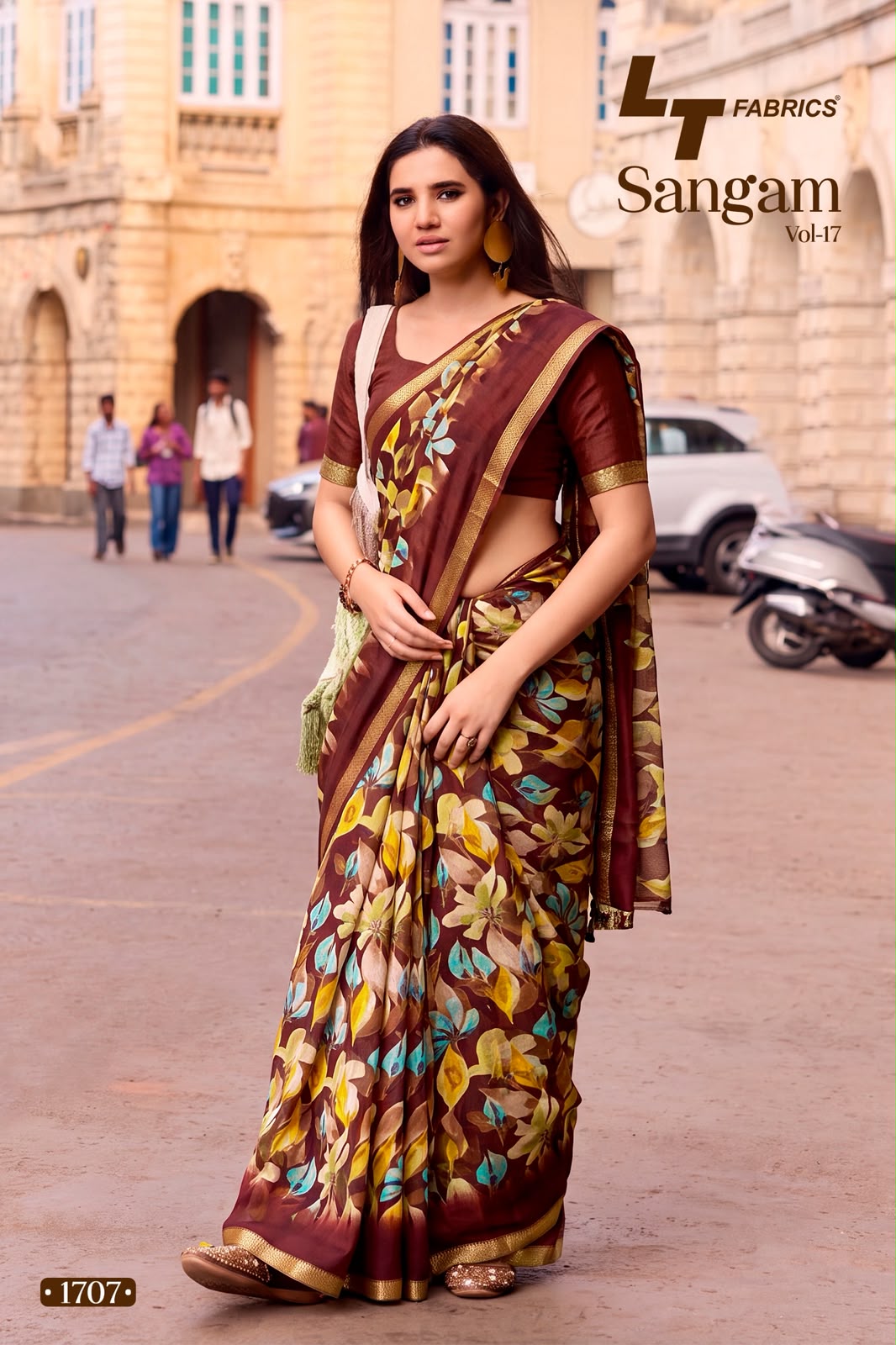 Sangam Vol 17 Lt Fabrics Micro Sarees Exporter
