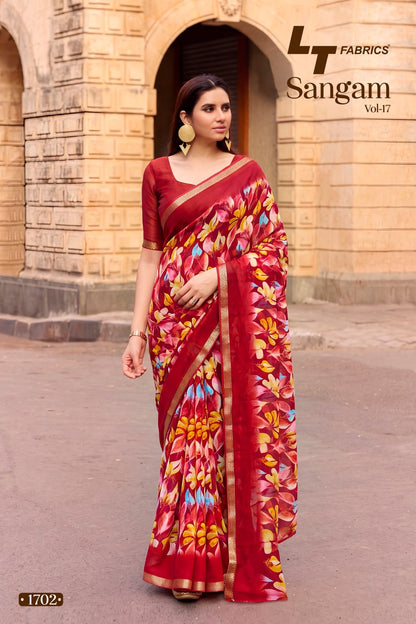 Sangam Vol 17 Lt Fabrics Micro Sarees Exporter