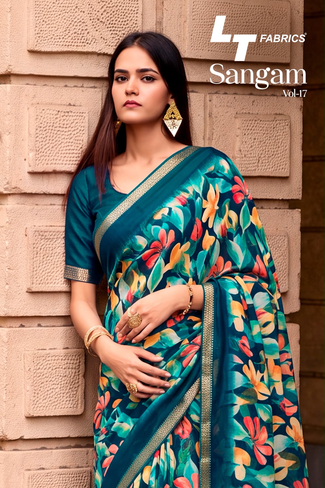 Sangam Vol 17 Lt Fabrics Micro Sarees Exporter