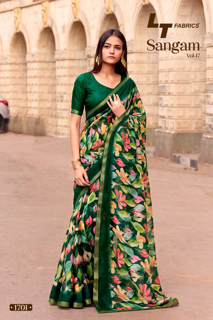 Sangam Vol 17 Lt Fabrics Micro Sarees Exporter