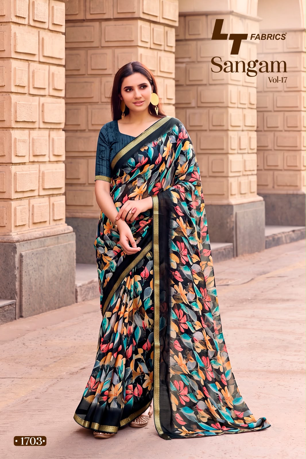 Sangam Vol 17 Lt Fabrics Micro Sarees Exporter