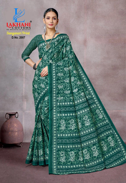 Sanganeri Vol 2 Lakhani Cotton Sarees Wholesaler Gujarat