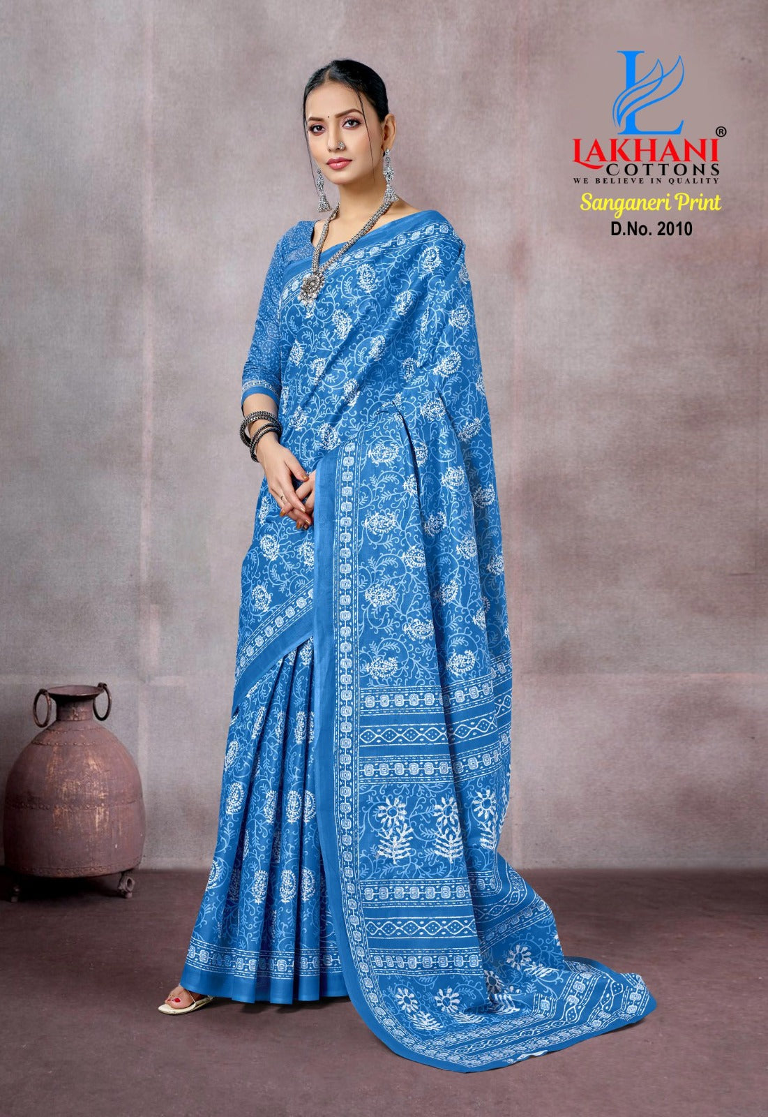 Sanganeri Vol 2 Lakhani Cotton Sarees Wholesaler Gujarat