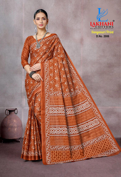 Sanganeri Vol 2 Lakhani Cotton Sarees Wholesaler Gujarat