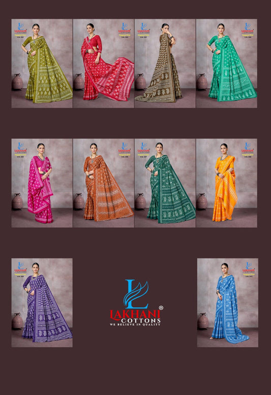 Sanganeri Vol 2 Lakhani Cotton Sarees Wholesaler Gujarat