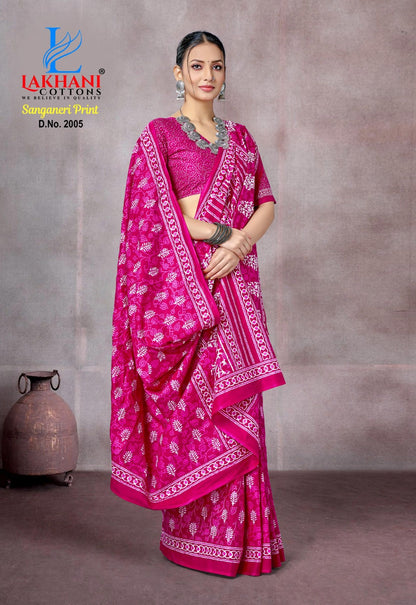 Sanganeri Vol 2 Lakhani Cotton Sarees Wholesaler Gujarat