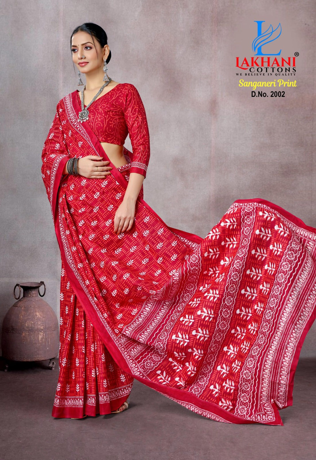 Sanganeri Vol 2 Lakhani Cotton Sarees Wholesaler Gujarat