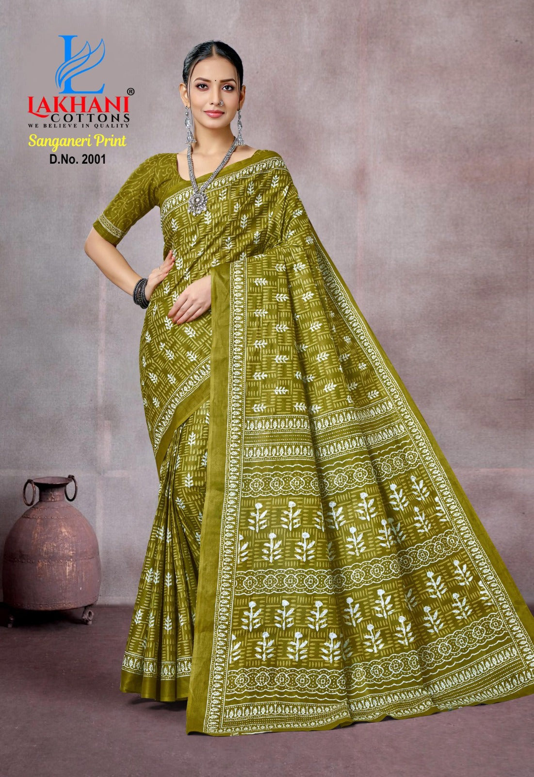 Sanganeri Vol 2 Lakhani Cotton Sarees Wholesaler Gujarat
