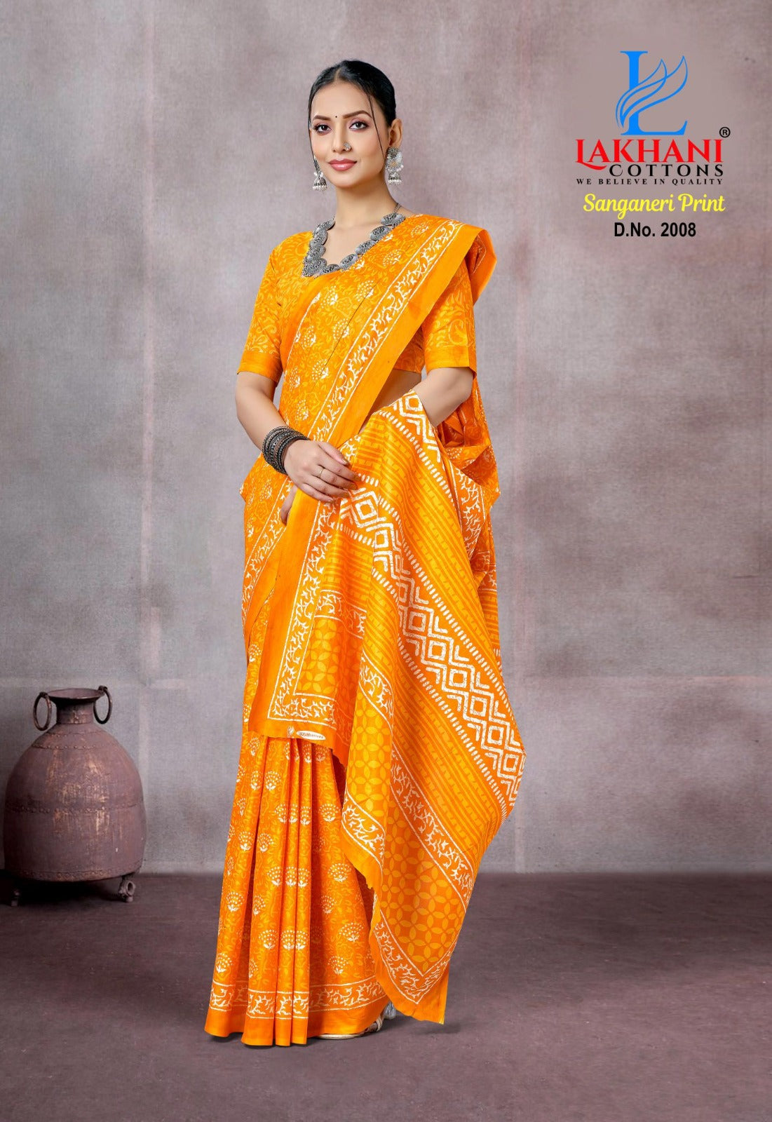 Sanganeri Vol 2 Lakhani Cotton Sarees Wholesaler Gujarat