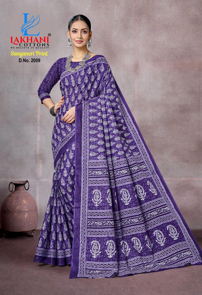 Sanganeri Vol 2 Lakhani Cotton Sarees Wholesaler Gujarat