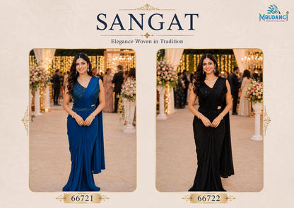 Sangat Mrudangi Lycra Ready To Wear Saree Exporter Ahmedabad