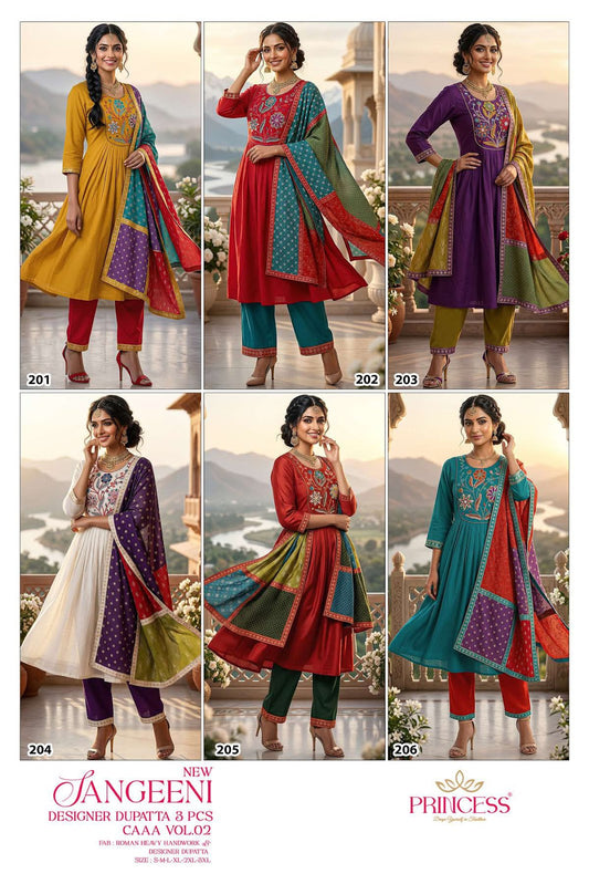 Sangeeni Vol 2 Princess Creation Roman Readymade Anarkali Suits Wholesaler